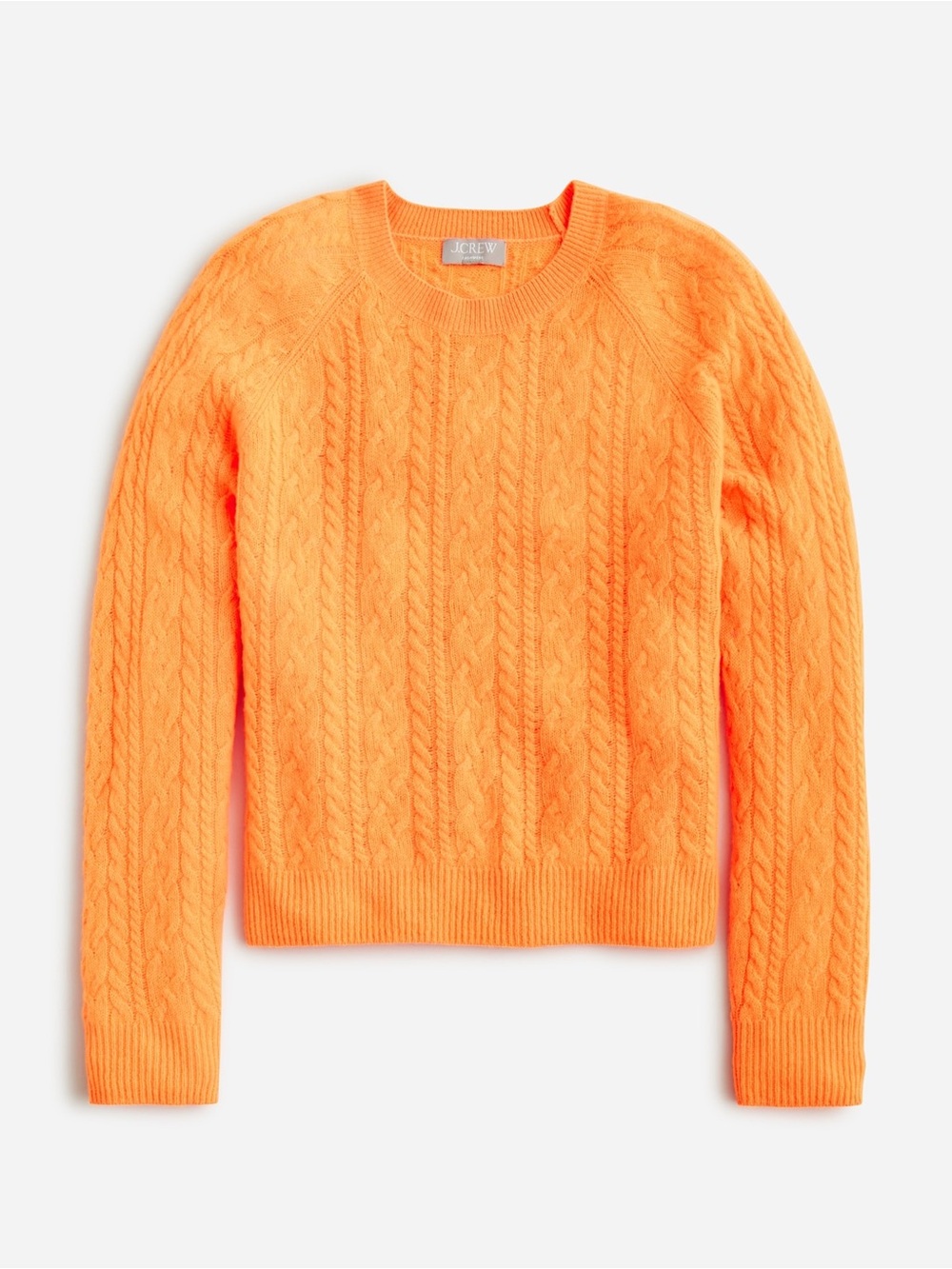 NWT$188 J. Crew Cashmere Cropped Cable-knit crewneck sweater, L, Large